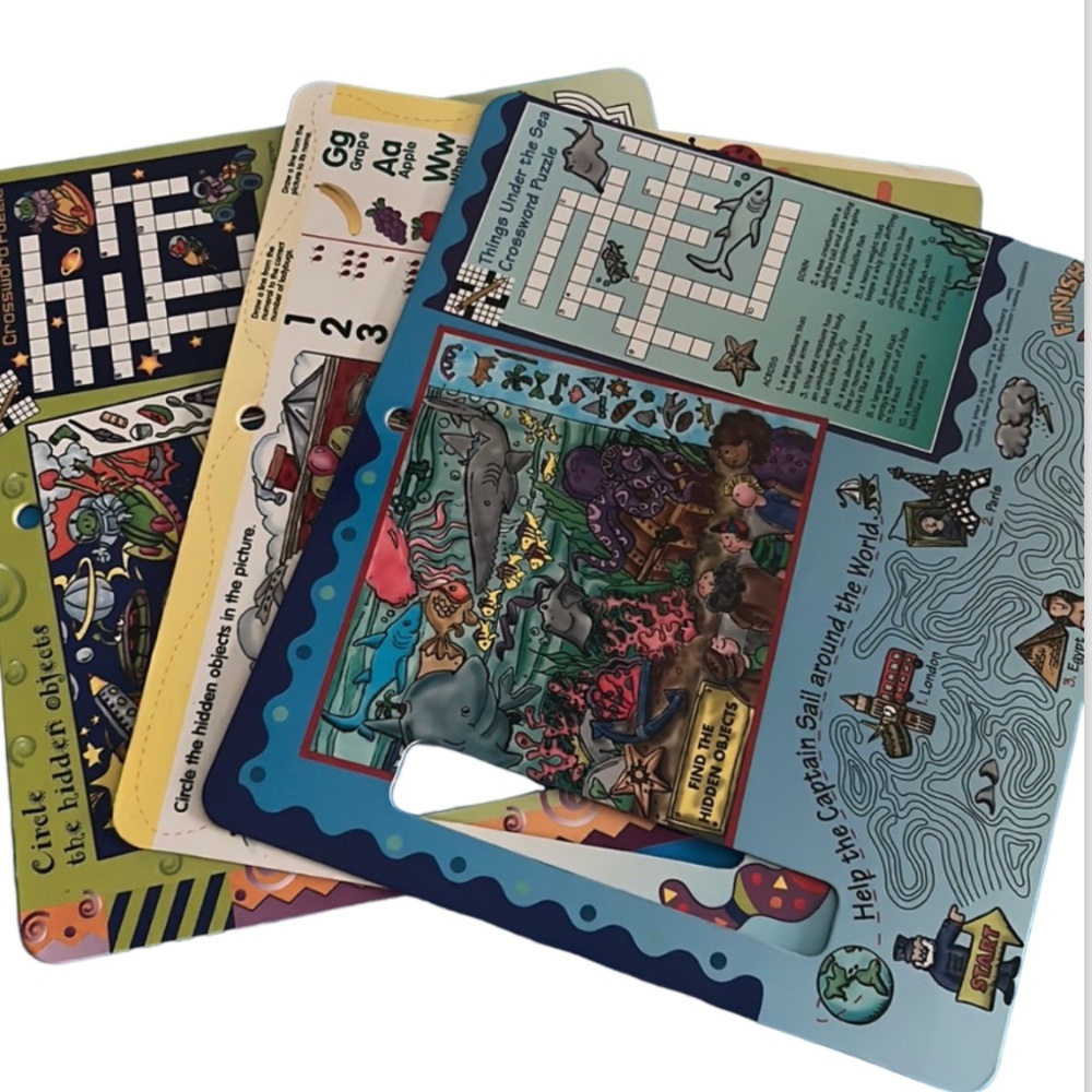 Bundle of 3 Double Sided Dry Erase - Games Learning Boards - Home School - Picture 1 of 11
